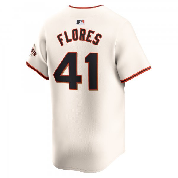 Men's San Francisco Giants Wilmer Flores Nike Cream Home Limited Player Jersey