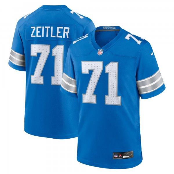 Men's Detroit Lions Kevin Zeitler Nike  Blue Game Jersey