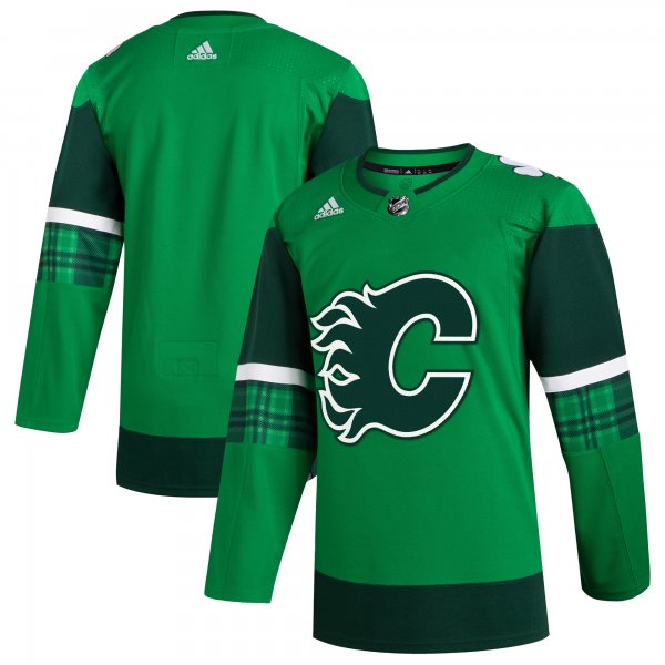 Men's Calgary Flames  adidas Kelly Green 2023 St. Patrick's Day Primegreen Jersey