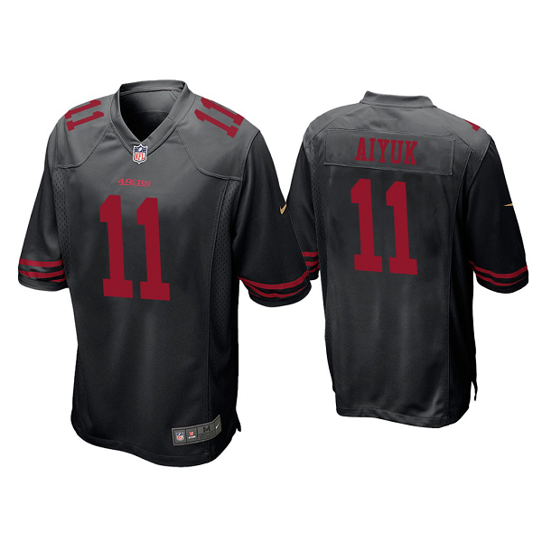 Men's #11 Brandon Aiyuk San Francisco 49ers Black 2020 NFL Draft Game Jersey