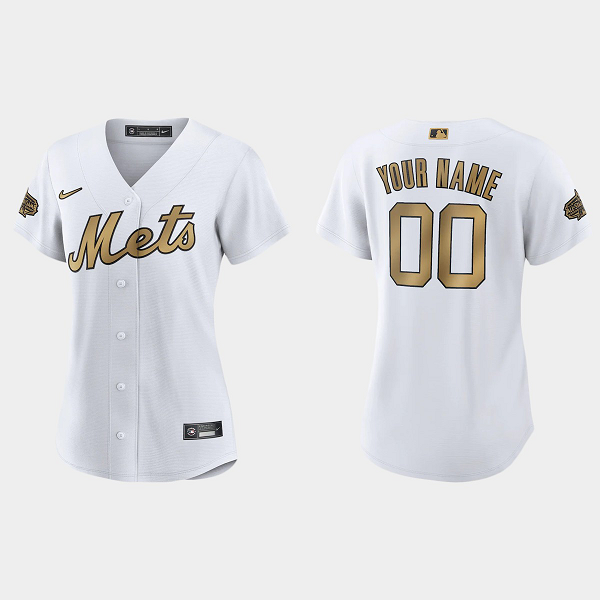 Women's New York Mets Custom White 2022 MLB All-Star Game Jersey