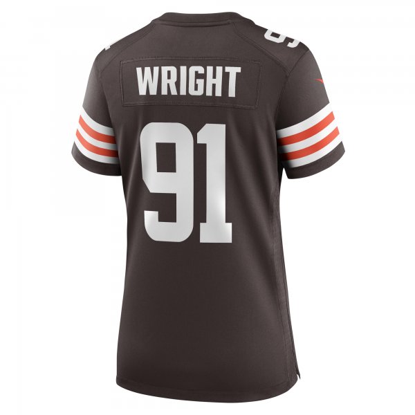 Women's Cleveland Browns Alex Wright Nike  Brown Team Game Jersey