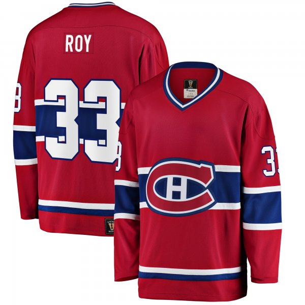 Men's Montreal Canadiens Patrick Roy Fanatics Red Premier Breakaway Retired Player Jersey