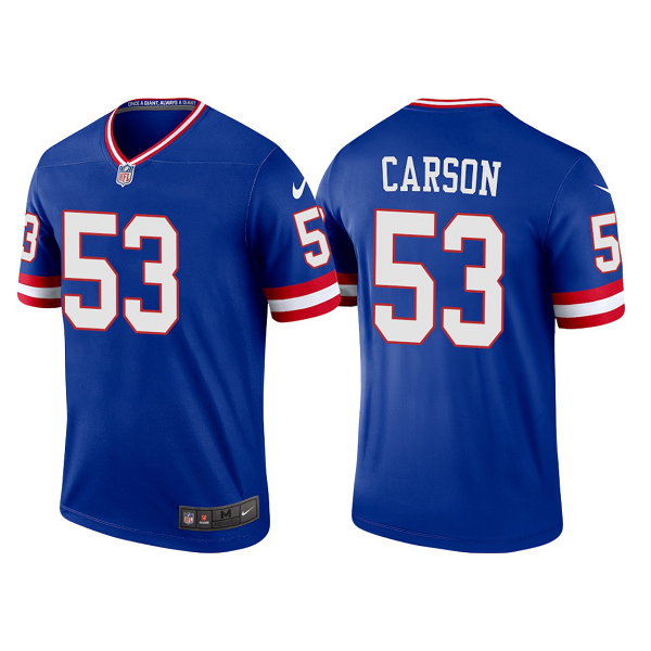 Men's Nike NFL New York Giants Harry Carson 2022 Classic Legend Retired Player Jersey - Royal