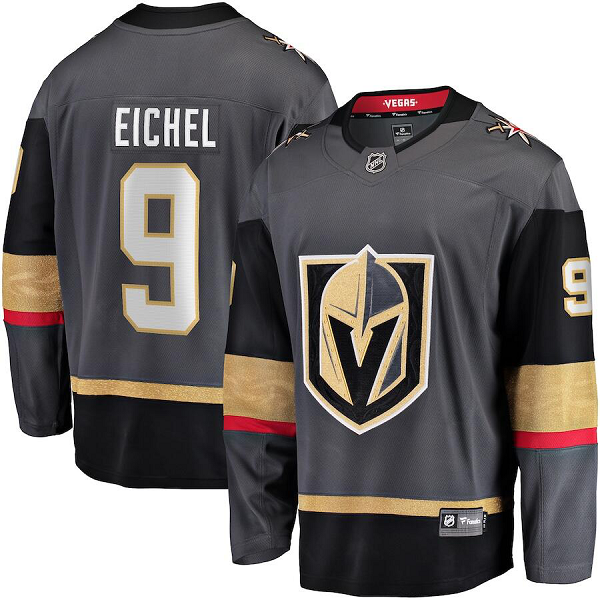 Men's Vegas Golden Knights #9 Jack Eichel Gray Home Breakaway Player NHL Jersey