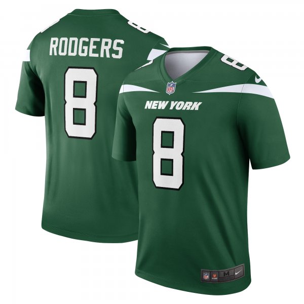 Men's New York Jets Aaron Rodgers Nike Gotham Green Legend Player Jersey