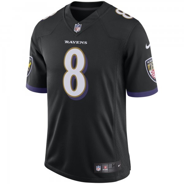 Men's Baltimore Ravens Lamar Jackson Nike Black Speed Machine Limited Jersey