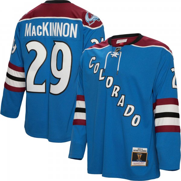 Men's Colorado Avalanche Nathan MacKinnon Mitchell & Ness Blue Big & Tall 2013 Blue Line Player Jersey