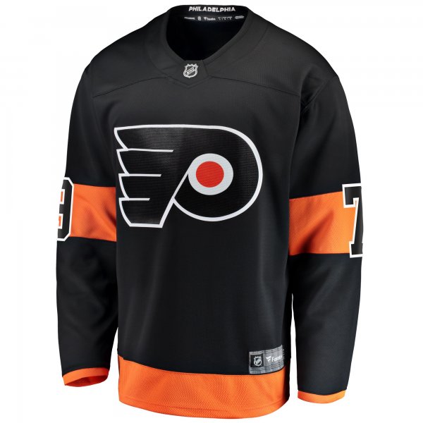 Men's Philadelphia Flyers Carter Hart Fanatics Black Alternate Premier Breakaway Player Jersey