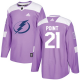 Adidas Tampa Bay Lightning #21 Brayden Point Purple Fights Cancer Stitched NHL Jersey