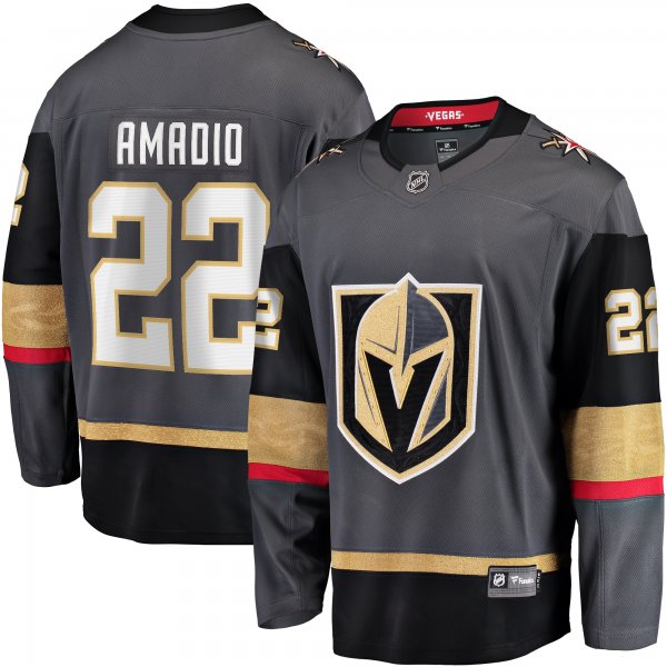 Men's Vegas Golden Knights Michael Amadio Fanatics Gray Alternate Breakaway Player Jersey