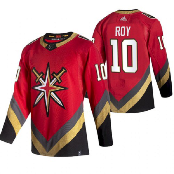 Men's Vegas Golden Knights Nicolas Roy 2021 Reverse Retro Red Jersey