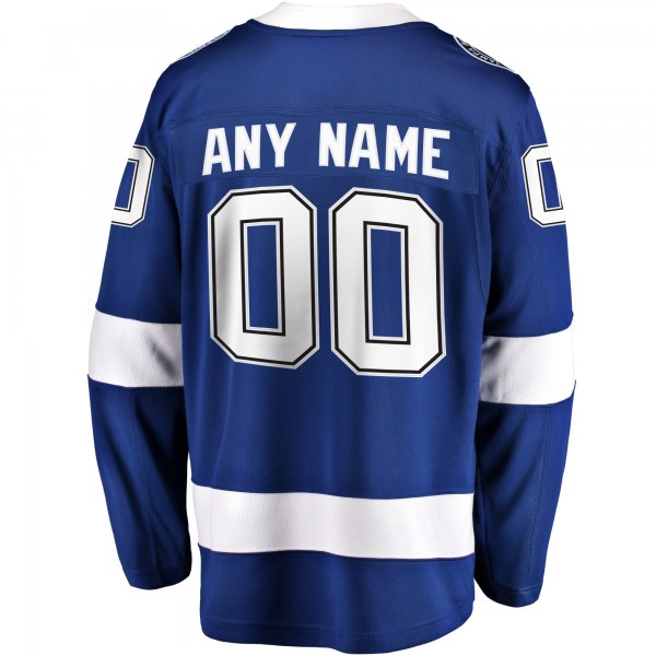 Men's Tampa Bay Lightning Fanatics Blue Home Breakaway Custom Jersey