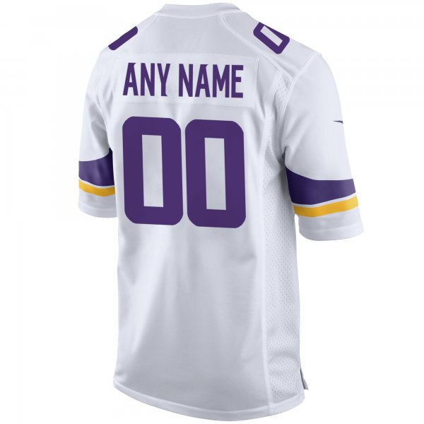 Men's Minnesota Vikings Nike White Custom Game Jersey