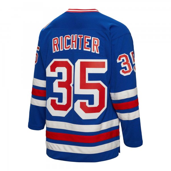 Men's New York Rangers Mike Richter Mitchell & Ness Blue  1993/94 Blue Line Player Jersey