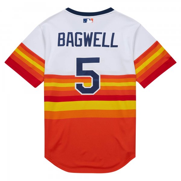 Men's Houston Astros Jeff Bagwell Mitchell & Ness White 2004 Cooperstown Collection Throwback Jersey