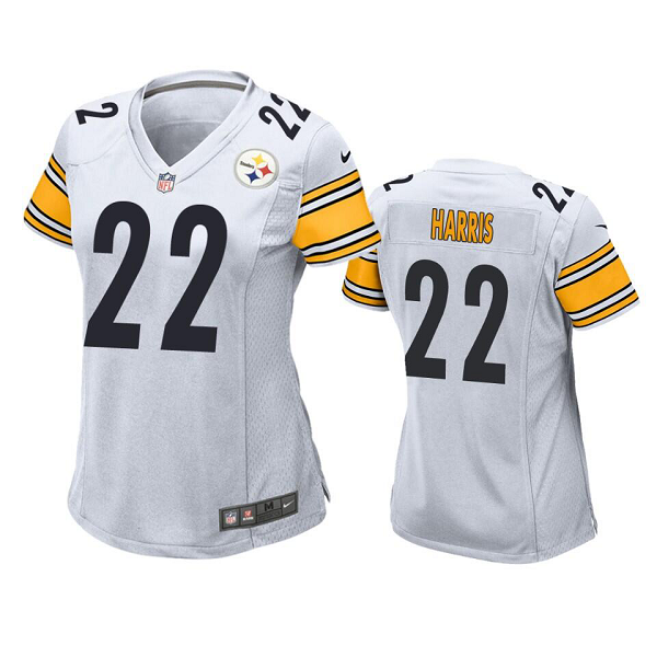 Women's Pittsburgh Steelers #22 Najee Harris White Game Nike NFL Jersey