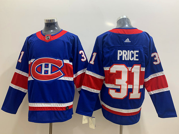 Men's Montreal Canadiens #31 Carey Price Blue Adidas 2020-21 Alternate Player NHL Jersey