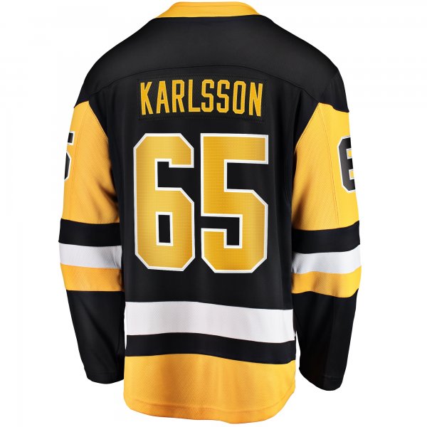 Men's Pittsburgh Penguins Erik Karlsson Fanatics Black Home Breakaway Jersey