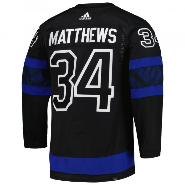 Men's Toronto Maple Leafs Auston Matthews adidas Black Alternate Primegreen Pro Player Jersey