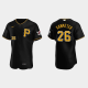 Men's Pittsburgh Pirates #26 Josh VanMeter Black Alternate Flex Base MLB Jersey