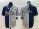 Men's Dallas Cowboys Blank Blue Grey Split Stitched Baseball Cool Base Jersey