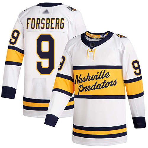 Nashville Predators #9 Filip Forsberg White 2020 Winter Classic Stitched Hockey Jersey