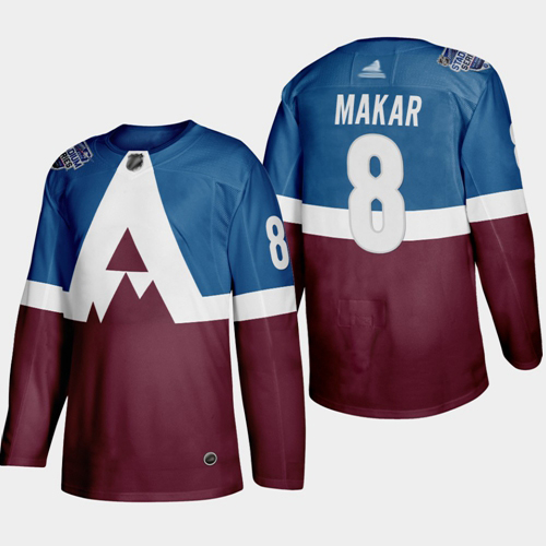 Colorado Avalanche #8 Cale Makar Blue/Burgundy 2019 Stadium Series Stitched NHL Jersey