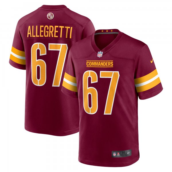 Men's Washington Commanders Nick Allegretti Nike  Burgundy  Game Jersey