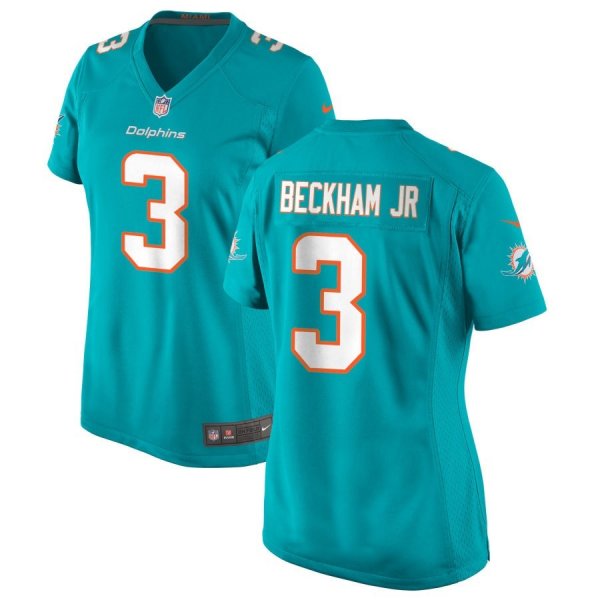 Women's Miami Dolphins #3 Odell Beckham Jr. Nike Aqua Game Jersey