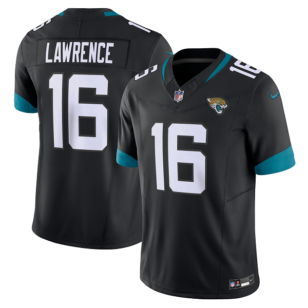 Men's Jacksonville Jaguars #16 Trevor Lawrence Nike Black Alternate Vapor F.U.S.E. Limited NFL Jersey