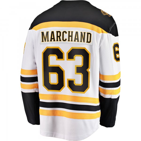 Men's Boston Bruins Brad Marchand Fanatics White Away Premier Breakaway Player Jersey