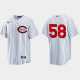 Men's Cincinnati Reds #58 Luis Castillo 2022 Field of Dreams Cool Base Jersey - White