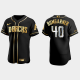 Men's Arizona Diamondbacks #40 Madison Bumgarner Gold Edition Black Flex Base Flex Base MLB Jersey