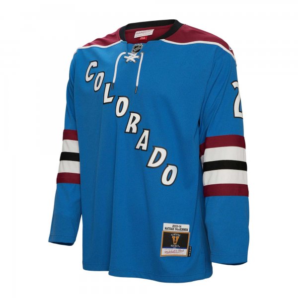 Men's Colorado Avalanche Nathan MacKinnon Mitchell & Ness Blue  2013/14 Blue Line Player Jersey