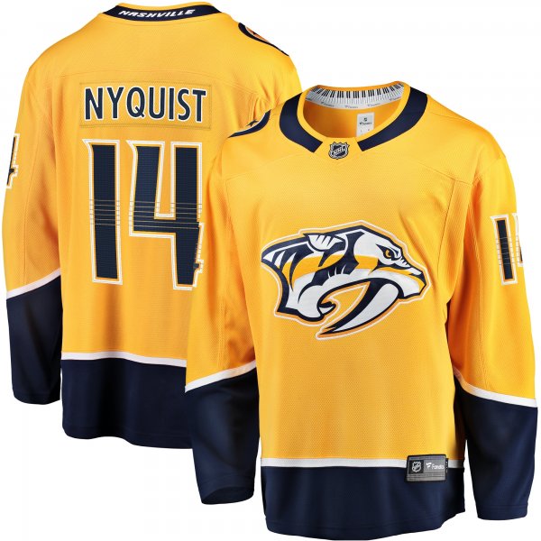 Men's Nashville Predators Gustav Nyquist Fanatics Gold Home Breakaway Jersey