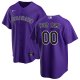 Men's Colorado Rockies Nike Purple Alternate Replica Custom Jersey