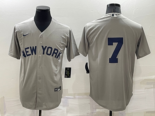 Men's New York Yankees #7 Mickey Mantle Field of Dreams Gray MLB Jersey