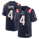 Men's New England Patriots #4 Bailey Zappe Nike Navy Limited Player NFL Jersey