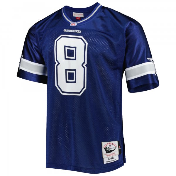 Men's Dallas Cowboys 1996 Troy Aikman Mitchell &amp; Ness Navy Throwback Retired Player Jersey