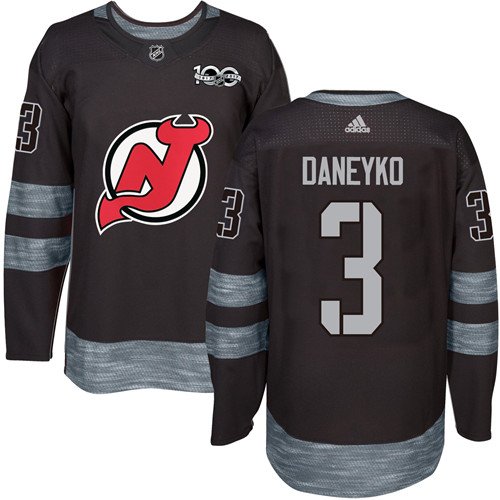 Adidas New Jersey Devils #3 Ken Daneyko Black 1917-2017 100th Anniversary Stitched NHL Jersey