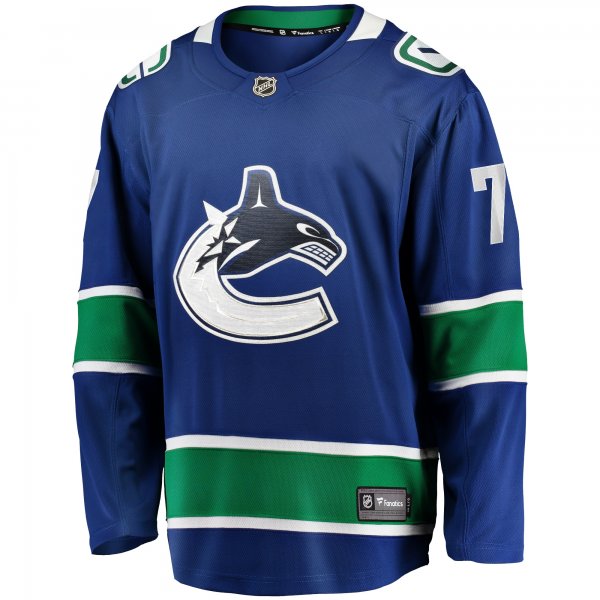 Men's Vancouver Canucks Carson Soucy Fanatics Blue Home Premier Breakaway Player Jersey